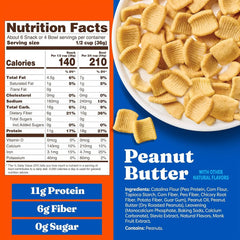Catalina Crunch Protein Cereal - Sugar Free Breakfast Cereal with 11g of Protein - Excellent Source of Fiber - Gluten Free - Peanut Butter - 8 oz. Bag (Pack of 2)