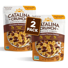 Catalina Crunch Protein Cereal, Chocolate Peanut Butter, 9 oz (Pack of 2)