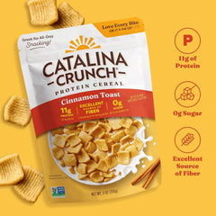 Catalina Crunch Protein Cereal, Cinnamon Toast, 9 oz Bag (Pack of 2)