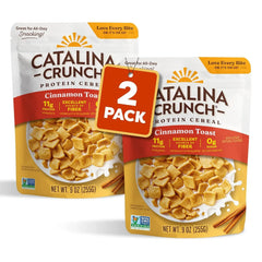 Catalina Crunch Protein Cereal, Cinnamon Toast, 9 oz Bag (Pack of 2)