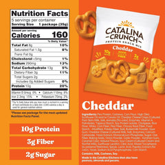 Catalina Crunch Protein Snack Mix, Cheddar, 1.23 oz, 5 Count