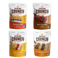 Catalina Crunch Keto Cereal Variety Pack (4 Flavors), 9oz bags | Low Carb, Zero Sugar, Gluten & Grain Free, Fiber | Keto Snacks, Vegan Snacks, Protein Snacks | Breakfast Protein Cereal | Keto Friendly Foods…