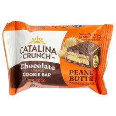 Catalina Crunch Chocolate Cookie Bars - Keto Friendly Snacks with 2g Sugar and 3g Protein - Gluten Free Low Carb Candy Bars, Kosher - Peanut Butter, 4 Count (Pack of 1)