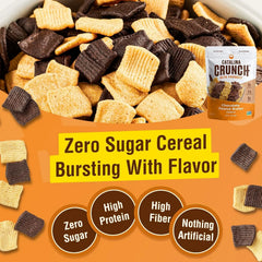 Catalina Crunch Chocolate Peanut Butter Keto Cereal 4 Pack (9oz Bags) | Low Carb, Sugar Free, Gluten Free | Keto Snacks, Vegan, Plant Based Protein | Breakfast Protein Cereals | Keto Friendly Food