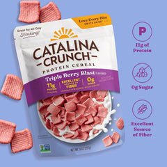 Catalina Crunch Protein Cereal, Triple Berry Blast, 8 oz Bag (Pack of 1)
