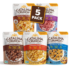 Catalina Crunch Protein Cereal | Sugar Free Breakfast Cereal with up to 11g of Protein | Gluten Free, Keto Friendly | Variety Pack 5 Flavors (Pack of 5)