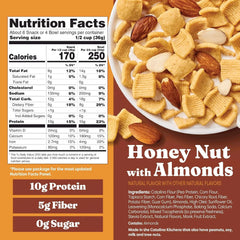 Catalina Crunch Protein Cereal - Breakfast Cereal with 10g of Protein, No Added Sugar - Gluten Free - Honey Nut with Almonds - 8 oz. Bag (Pack of 2) (Packaging May Vary)