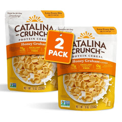 Catalina Crunch Protein Cereal, Honey Graham, 9 oz Bag (Pack of 2)