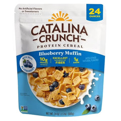 Catalina Crunch Protein Cereal Blueberry Muffin – Keto, Gluten Free, No Added Sugar, High Protein – Big 24 oz Family Size Bag, Low Carb Breakfast Cereal