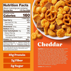 Catalina Crunch Protein Snack Mix, Cheddar, 5.25 oz Bag (Pack of 3)