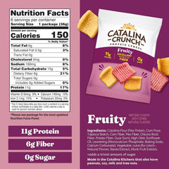 Catalina Crunch Protein Cereal, Fruity, 1.27 oz, 6 Count