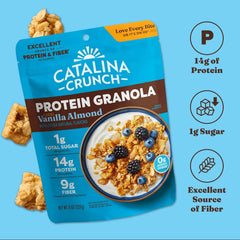 Catalina Crunch Protein Granola, Vanilla Almond, 8 oz Bag (Pack of 3)