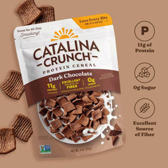 Catalina Crunch Protein Cereal, Dark Chocolate, 9 oz Bag (Pack of 2)