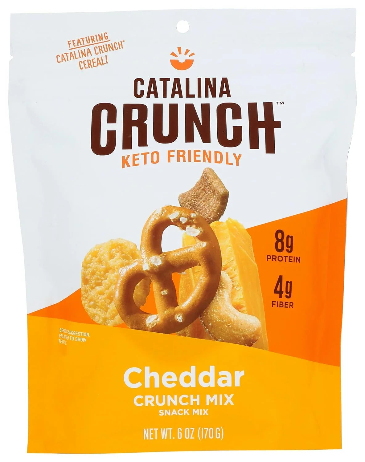Catalina Snacks Crunch Cheddar Snack Mix, Keto Friendly, Gluten Free, 6 Ounce (Pack of 6)